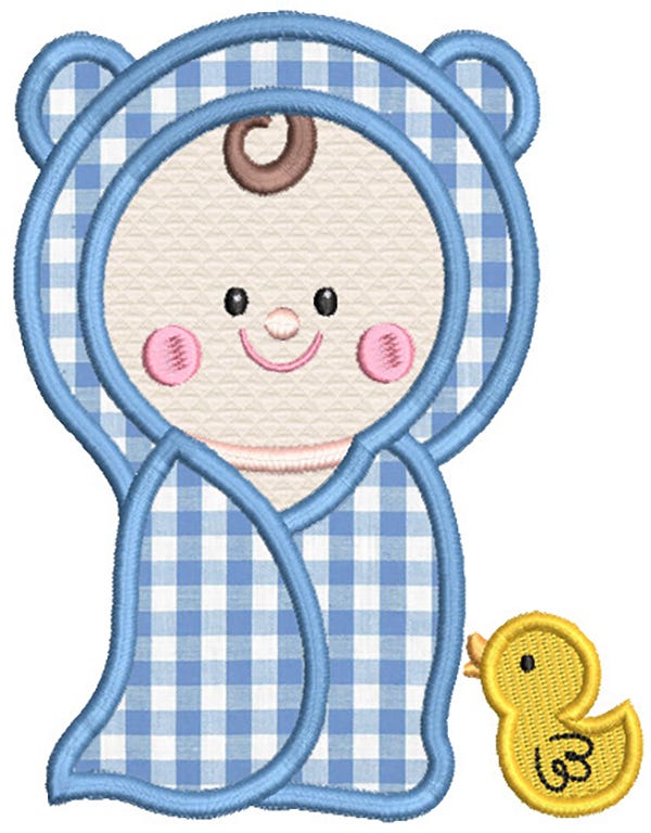 Bathtime Babies Applique Machine Embroidery Designs by JuJu 
