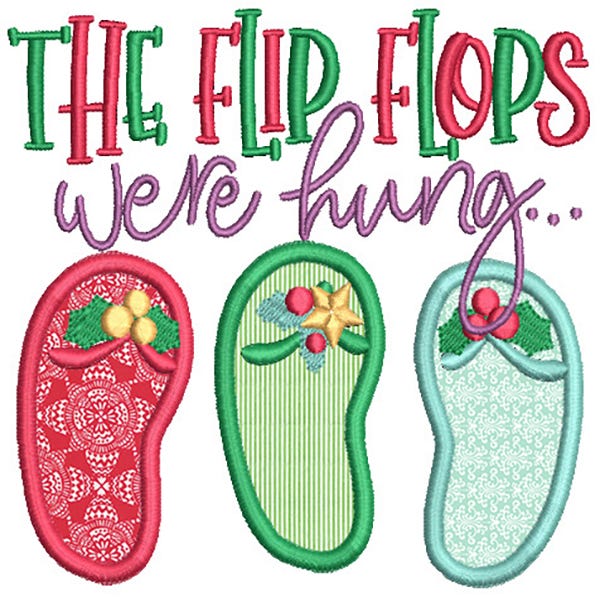 Beach Christmas Word Art Digital Embroidery Designs by JuJu