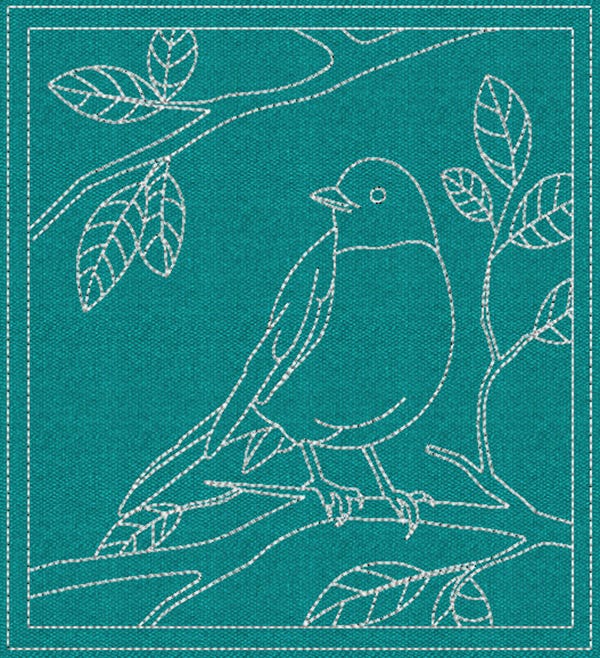 Beautiful Birds Quilt Blocks 1 | Machine Embroidery Designs by JuJu