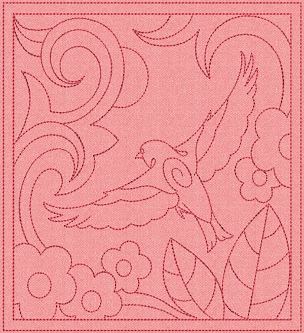 Beautiful Birds Quilt Blocks 3 | Machine Embroidery Designs by JuJu