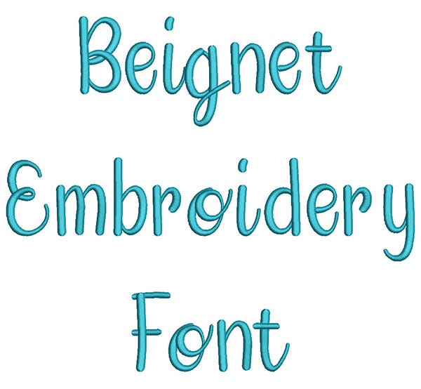 Beignet Embroidery Font | Machine Embroidery Designs by JuJu