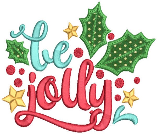Be Jolly 1 Machine Embroidery Designs By JuJu