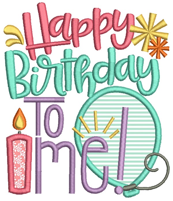 Birthday Bash Machine Embroidery Designs by JuJu
