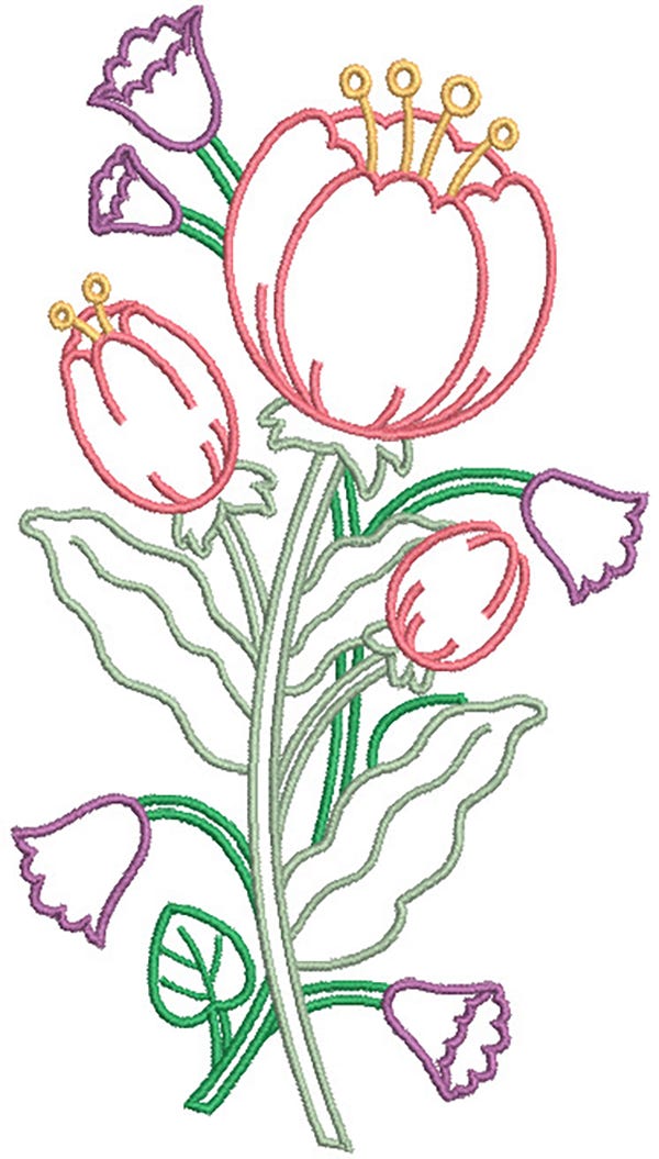 Blooming Flowers 4 | Machine Embroidery Designs by JuJu