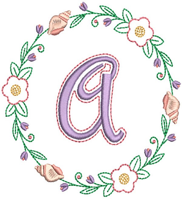 Bonnie Monogram | Machine Embroidery Designs by JuJu