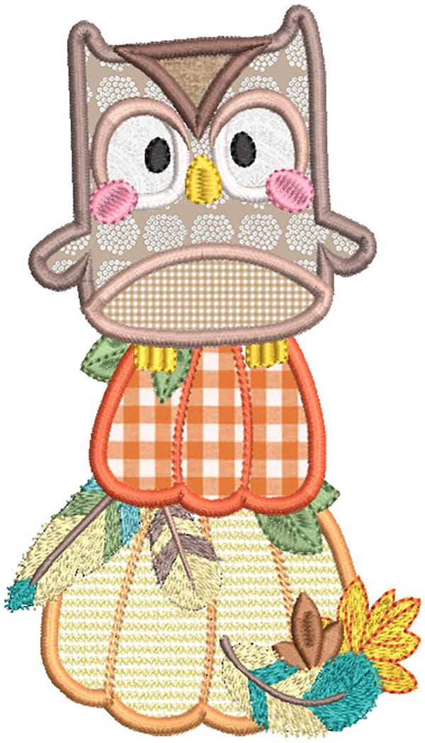 Boxy Fall Critters Machine Embroidery Designs by JuJu