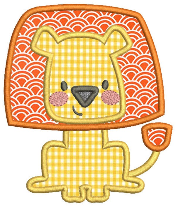 Boxy Jungle Animals Applique Machine Embroidery Designs by JuJu