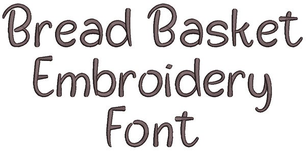 Bread Basket Embroidery Font | Machine Embroidery Designs by JuJu