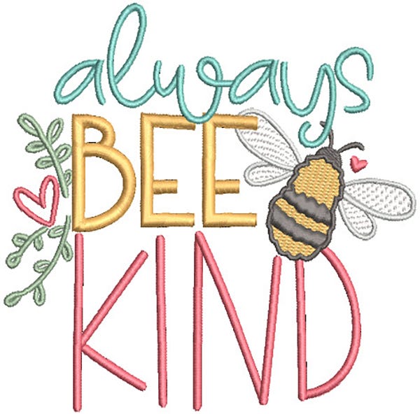 Busy Bees Word Art 1 | Machine Embroidery Designs by JuJu