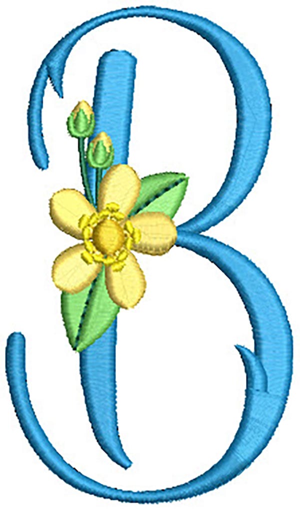 Buttercup Monogram Machine Embroidery Designs By JuJu