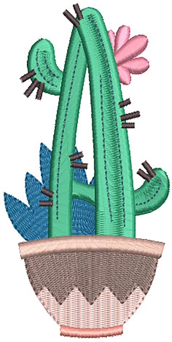 Cactus Alphabet | Machine Embroidery Designs by JuJu