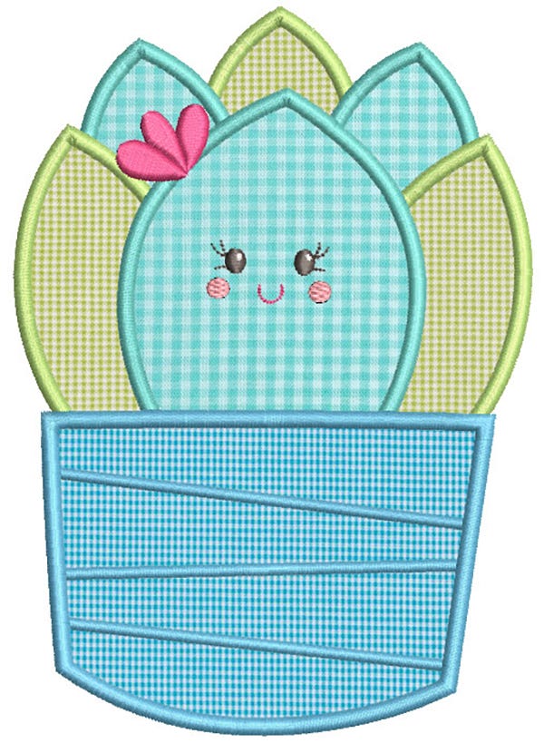 Cactus Succulents Applique Machine Embroidery Designs By JuJu