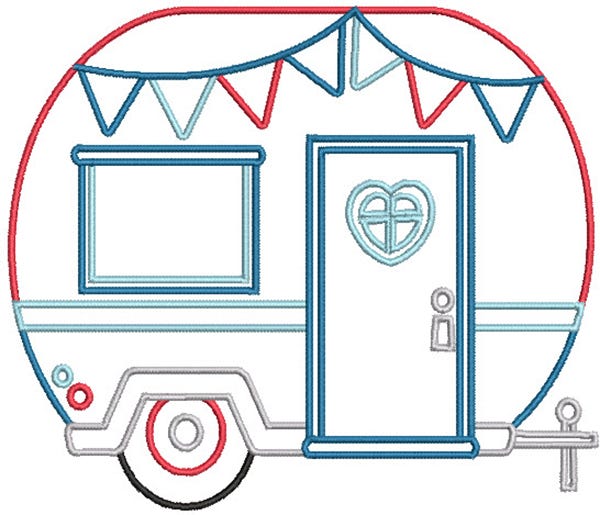 Camper Life | Machine Embroidery Designs by JuJu