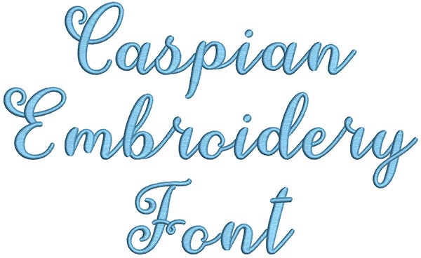 Caspian Script Embroidery Font