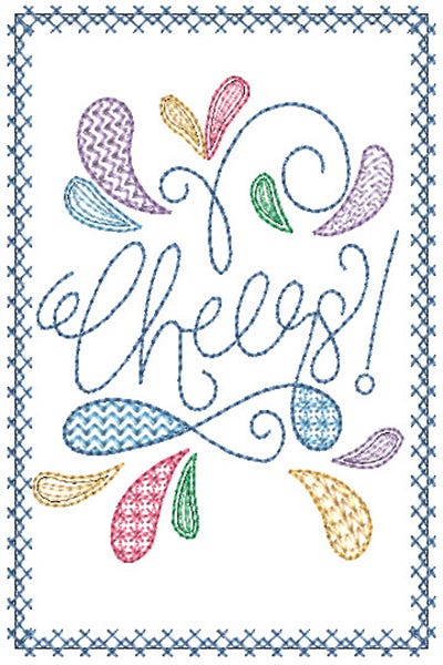 Celebration Greeting Cards 5 | Machine Embroidery Designs by JuJu