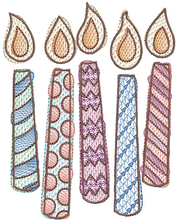 Celebration Sketch | Machine Embroidery Designs by JuJu
