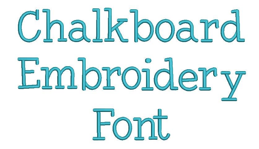Chalkboard Embroidery Font | Machine Embroidery Designs by JuJu
