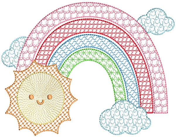 Chasing Rainbows | Machine Embroidery Designs by JuJu