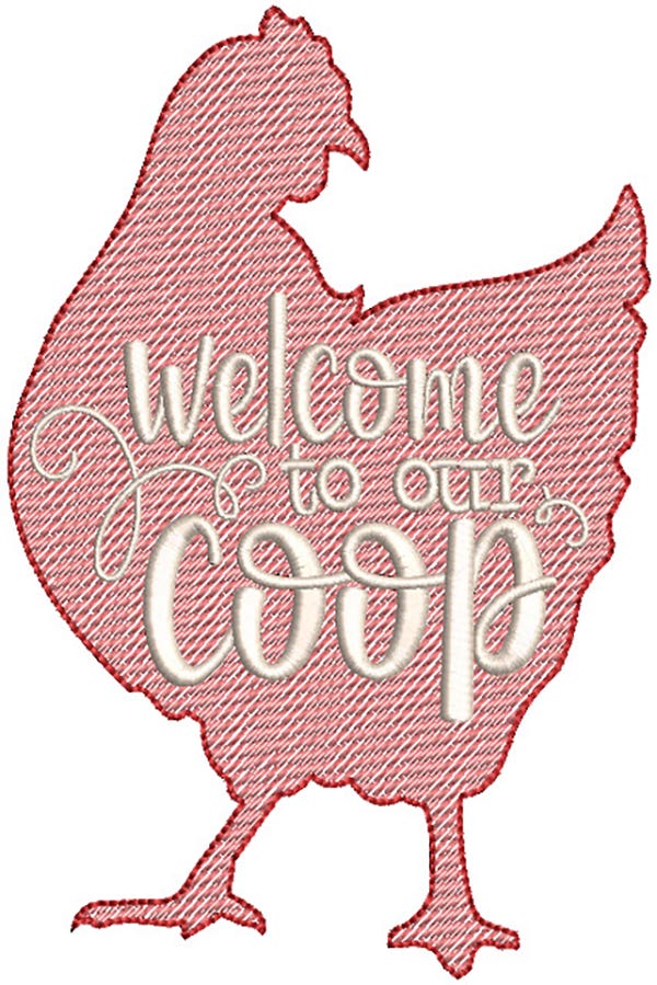 Chicken Lady Word Art 1 | Machine Embroidery Designs by JuJu