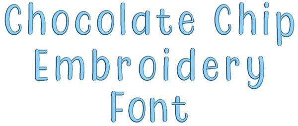 Chocolate Chip Embroidery Font | Machine Embroidery Designs by JuJu