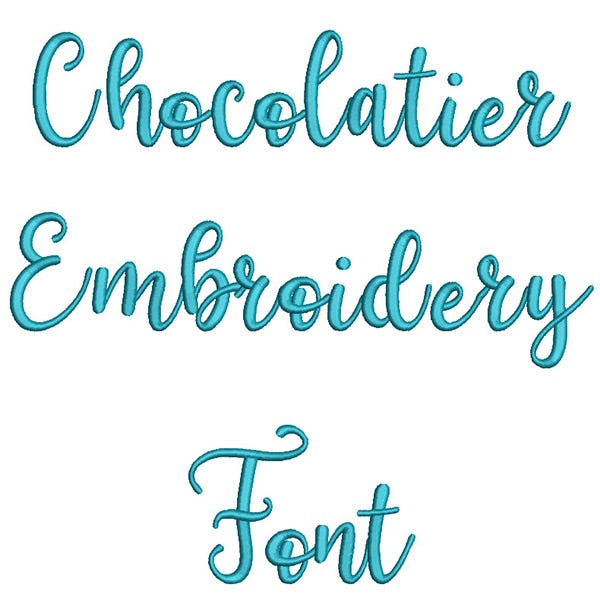 Chocolatier Embroidery Font | Machine Embroidery Designs by JuJu