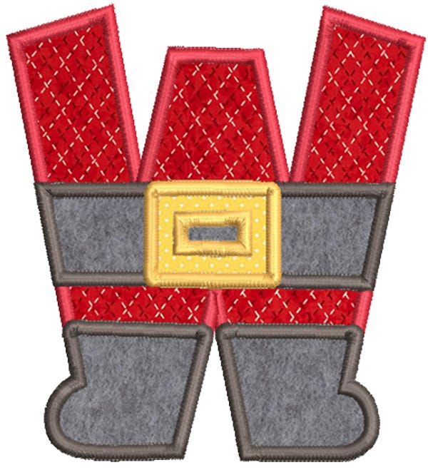 Christmas Applique Alphabet Machine Embroidery Designs By JuJu