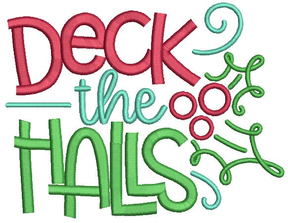 Christmas Carols Word Art Set 1 Machine Embroidery Designs by JuJu