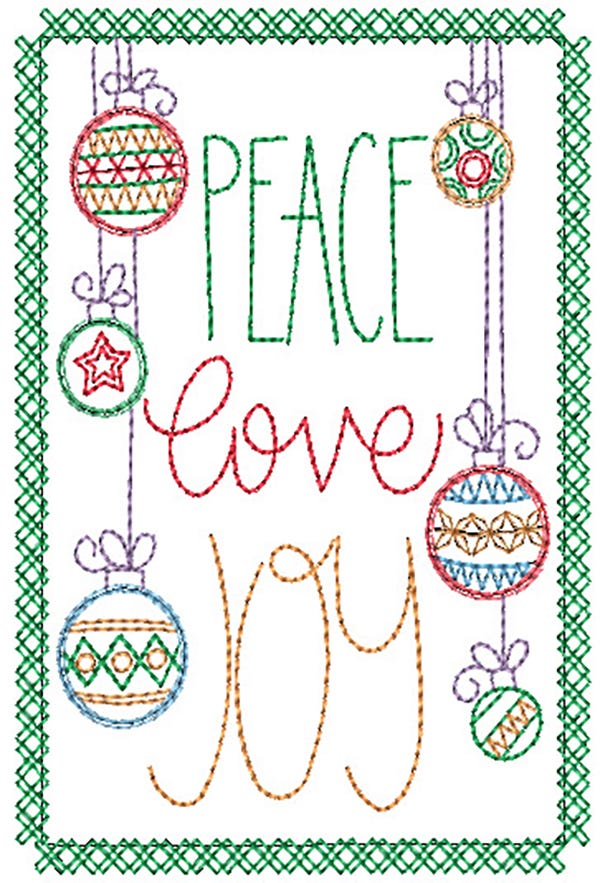 Christmas Greeting Cards 13 | Machine Embroidery Designs by JuJu