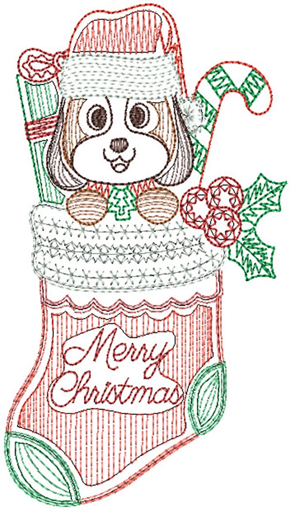 Christmas Greeting Cards Set 1 Digital Machine Embroidery Designs by JuJu