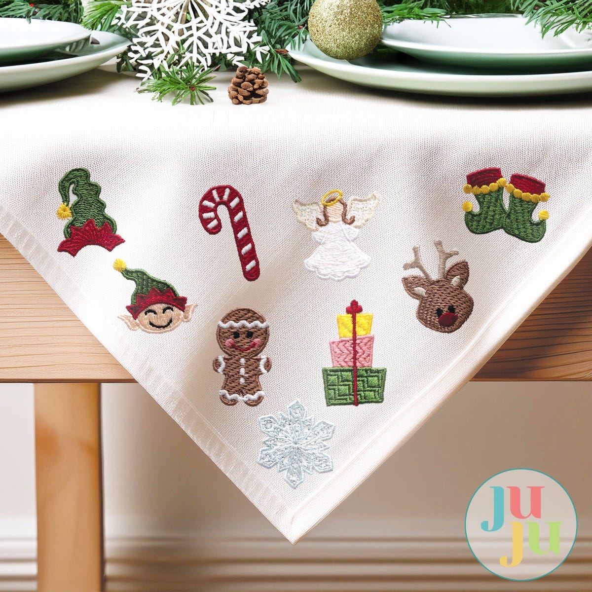 Christmas Miniatures 3 Embroidery Design Set | Designs by JuJu 