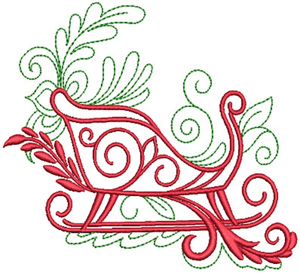 Elegant Christmas Motifs 1 Machine Embroidery Designs by JuJu