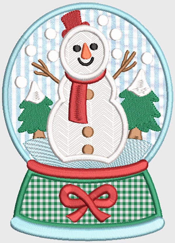 Christmas Snow Globes Digital Embroidery Designs by JuJu