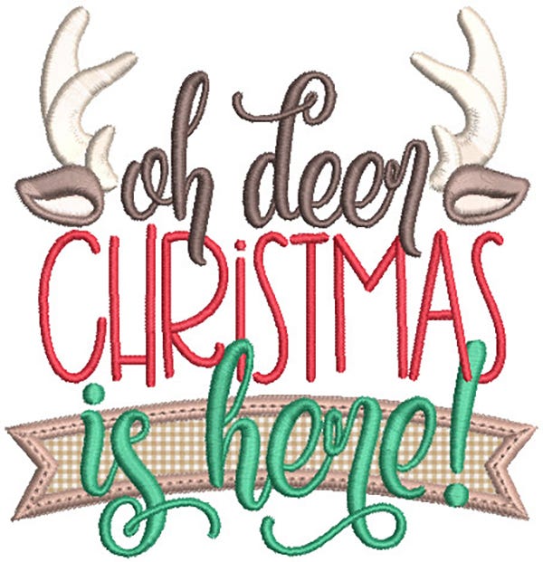 Christmas Word Art 6 Machine Embroidery Designs by JuJu