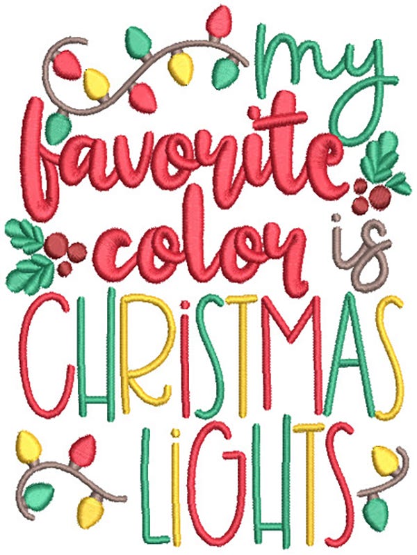 Christmas Word Art 7 Machine Embroidery Designs by JuJu