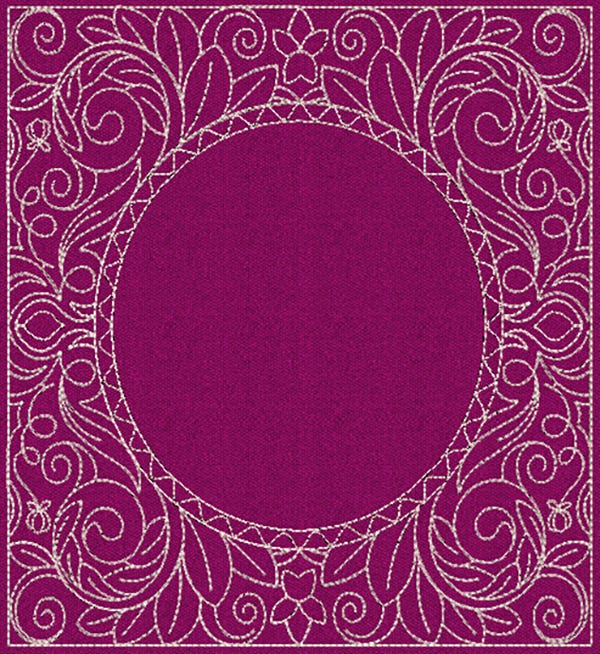 Circle Center Quilt Squares Machine Embroidery Designs by JuJu