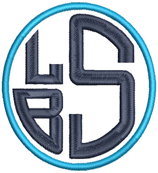 Circular Stacked Monogram | Machine Embroidery Designs by JuJu