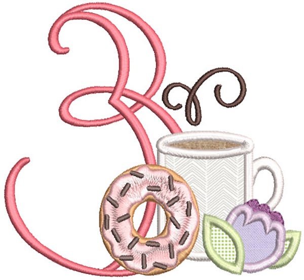 Coffee Lovers Numbers | Machine Embroidery Designs by JuJu