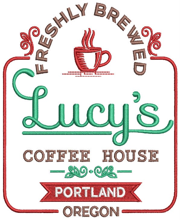 Coffee Shop 2 Machine Embroidery Designs by JuJu