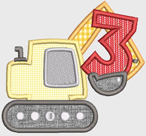 Construction Zone Numbers | Machine Embroidery Designs by JuJu