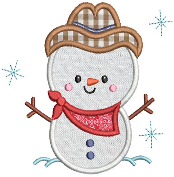 Cowboy Christmas Applique Machine Embroidery Designs by JuJu 