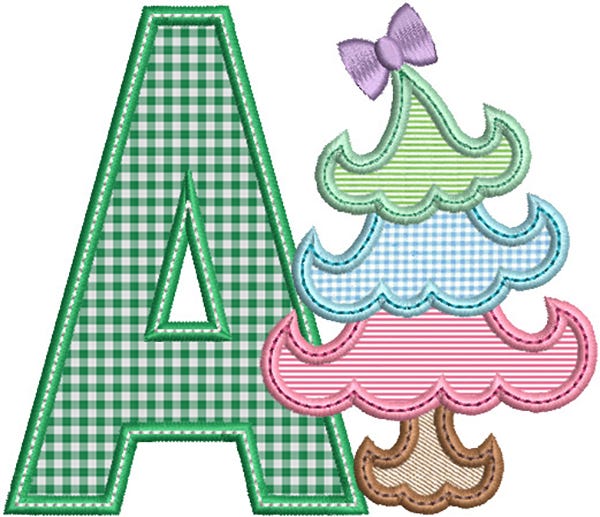 Curly Tree Alphabet | Machine Embroidery Designs by JuJu