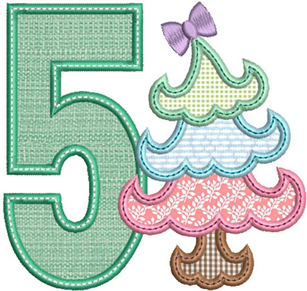 Curly Tree Numbers | Machine Embroidery Designs by JuJu