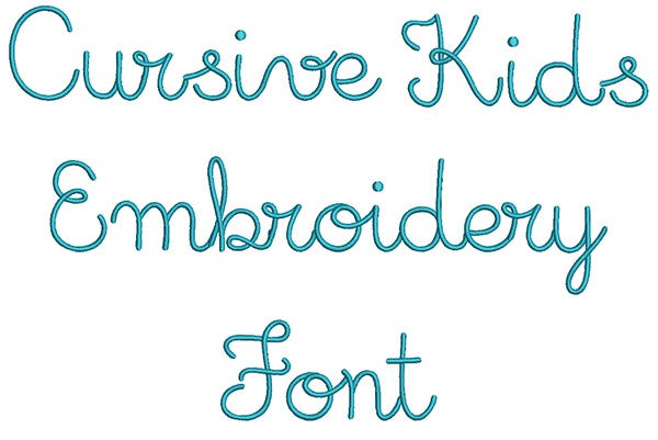 Cursive Embroidery Font | Machine Embroidery Designs by JuJu
