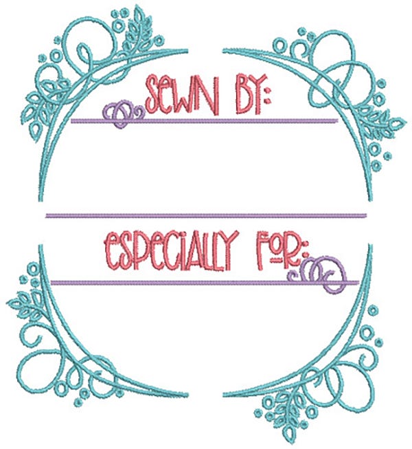 Customizable Quilt Labels 1 Digital Embroidery Designs by JuJu