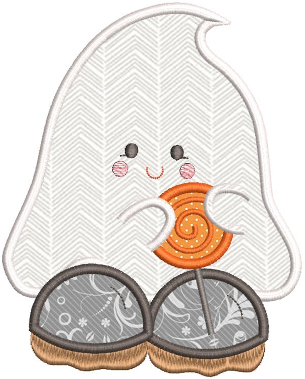 Cute Ghosts Applique Machine Embroidery Designs By JuJu
