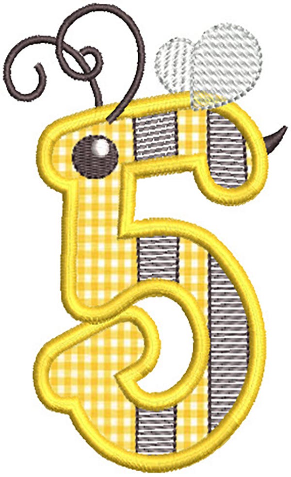 Cute Little Bug Numbers | Machine Embroidery Designs by JuJu