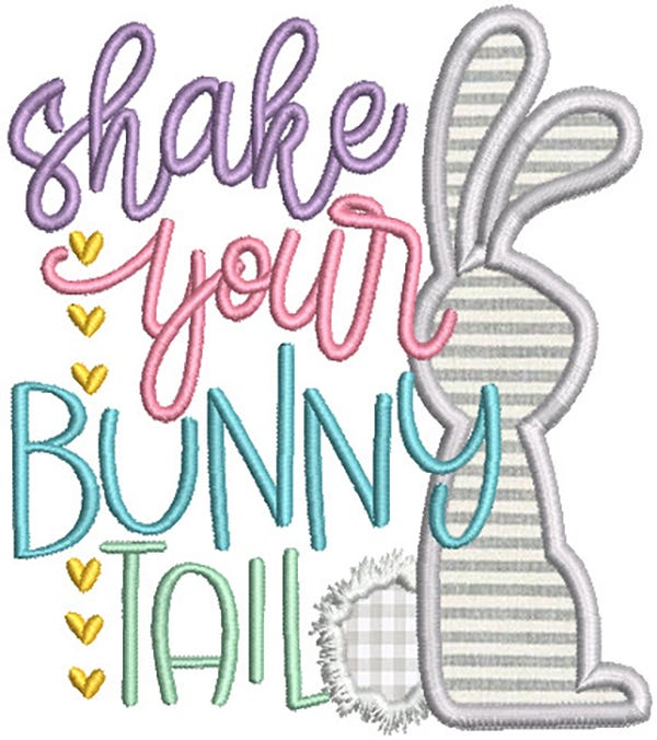 Cutesy Easter Word Art | Machine Embroidery Designs by JuJu