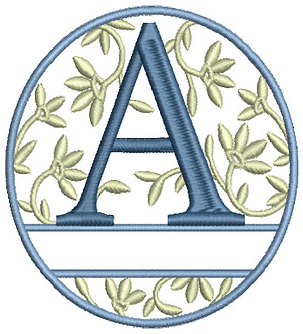 Daphne Monogram | Machine Embroidery Designs by JuJu