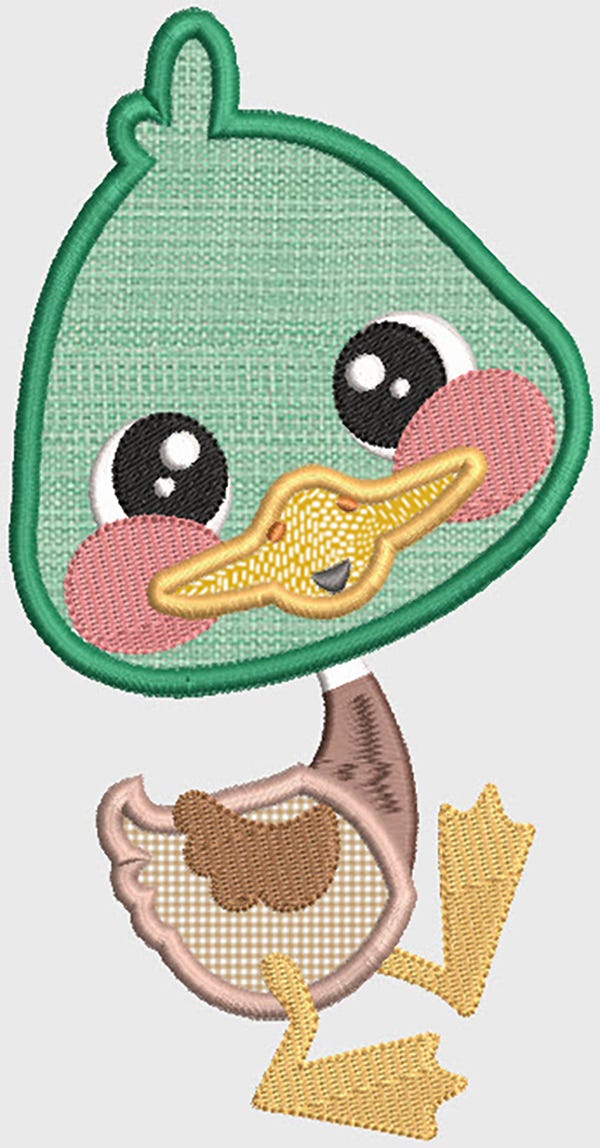 Darling Ducks Applique Machine Embroidery Designs by JuJu