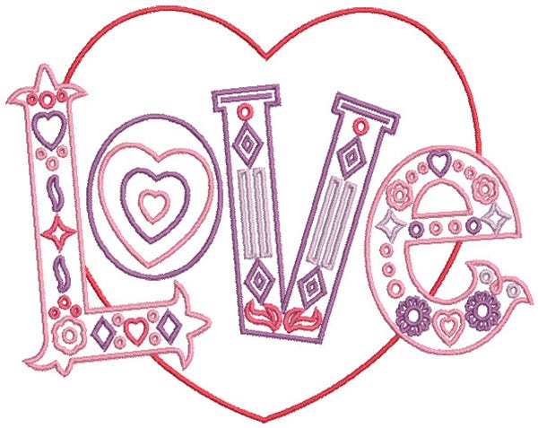 Delightful Valentines Digital Embroidery Designs by JuJu